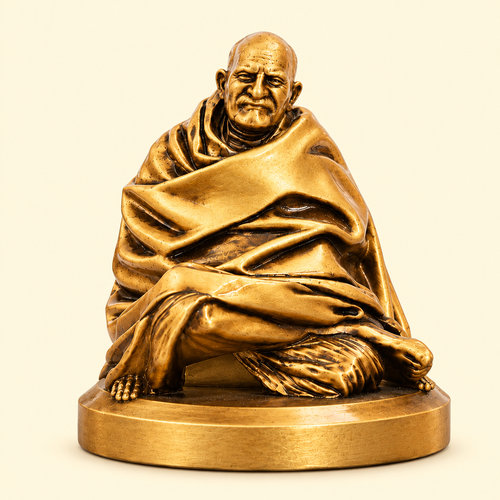 Neem Karoli Baba Statue – Antique Gold Finish